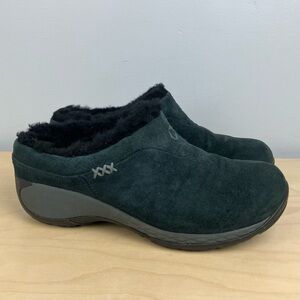 Merrell Women’s Size 7.0 Encore Q2 Ice Black Suede Lined Slip On Clogs Shoes